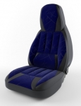 Чехлы на сиденье DAEWOO Nexia 2008- Форсаж Жаккард черно-синий / LORD AUTO