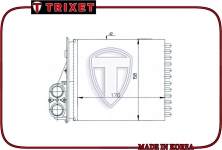Радиатор печки RENAULT Logan 2004- / TRIXET / T2099P