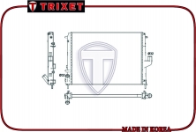 Радиатор двигателя RENAULT Logan 2008-2015 АКПП кондиционер / TRIXET / T3078P