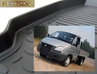 Коврики в салон резиновые  Газель  3302 перед ряд / REZKON / 1040005600