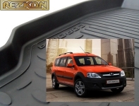 Коврики в салон резиновые LADA Largus 7-местный / REZKON / 1039020300