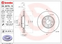 Диск тормозной LADA Vesta Largus X-Ray / BREMBO / 09.9078.10
