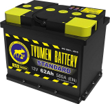 АКБ  62Ah 580A 242х175х190 / TYUMEN BATTERY / STANDART полярность прямая 6CT-62L