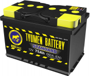 АКБ 75Ah 660A 278х175х190 / TYUMEN BATTERY / STANDART полярность обратная 6CT-75L