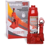 Домкрат гидравлический  2 тонны (180-345 мм) SCHWARTZ-911 в коробке / AZARD / DOMK0004