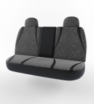 Комплект чехлов на сидения Daewoo Nexia 1994-2008 / Форсаж Флок серый / LORD AUTO /