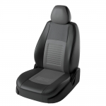 Комплект чехлов на сидения Chevrolet Aveo Т200/Т250 седан 2003-2011 / Турин Экокожа черно-серая / LORD AUTO /