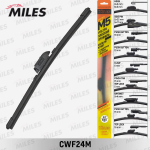 CWF24M Щетка стеклоочистителя БЕСКАРКАСНАЯ 60см / MILES / ТЕФЛОН CWF24M