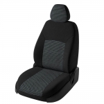 Комплект чехлов на сидения Chevrolet Aveo (Т200/Т250) хетчбэк 2003-2011 / Дублин Жаккард черный / LORD AUTO /