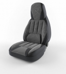 Комплект чехлов на сидения Daewoo Nexia 1994-2008 / Форсаж Флок серый / LORD AUTO /