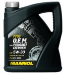 Масло MANNOL O.E.M. PEUGEOT CITROEN 5W-30 / 4039 4L