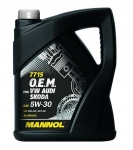 Масло MANNOL 7715 Audi Skoda VW 5W30 SN/CF VW504/507 / 4035 5L